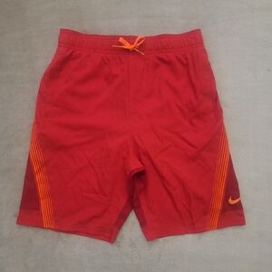Nike Men's Red/Orange Swim Momentum 9" Volley Shorts Size Small NWOT